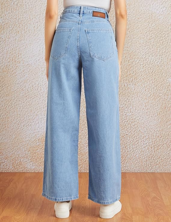 Women's Baggy Wide Leg Jeans (High Rise | Full Length) (Available in Plus Sizes) - Image 2